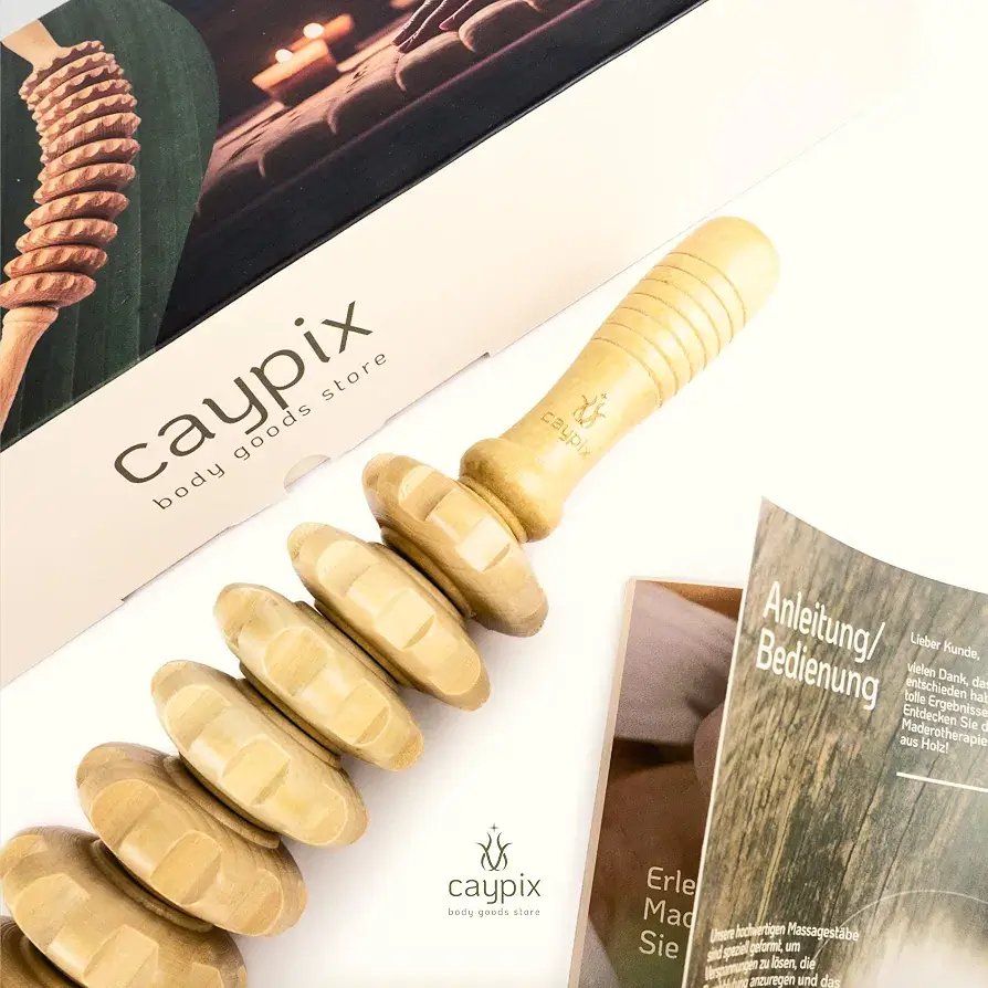 Medinė maderoterapijos masažo priemonė 'Caypix' - Vaizdas 2