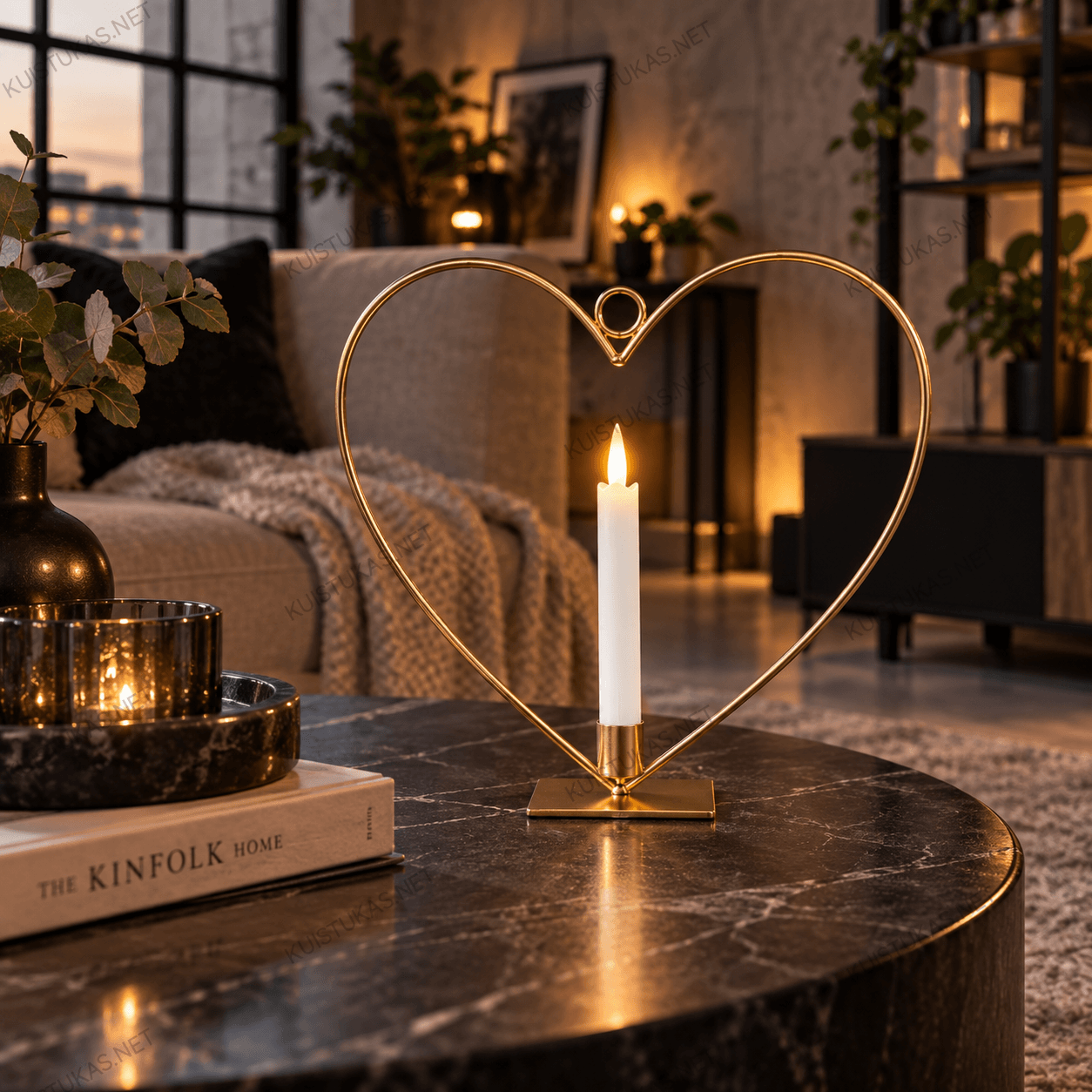 Dekoratyvinė LED žvakidė 'Flamme Heart' - Vaizdas 2