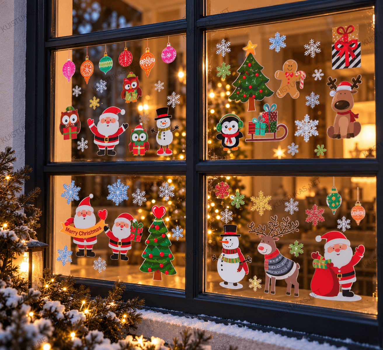 Kalėdiniai langų lipdukai 'Christmas Fun' - Vaizdas 2