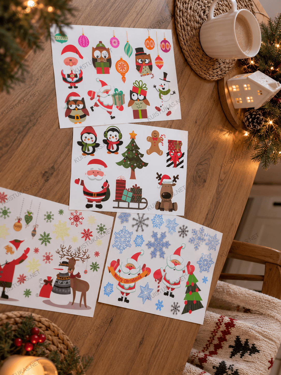 Kalėdiniai langų lipdukai 'Christmas Fun' - Vaizdas 3